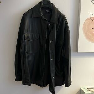 Faut leather oversized jacket